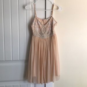 Beautiful blush pink beaded dress